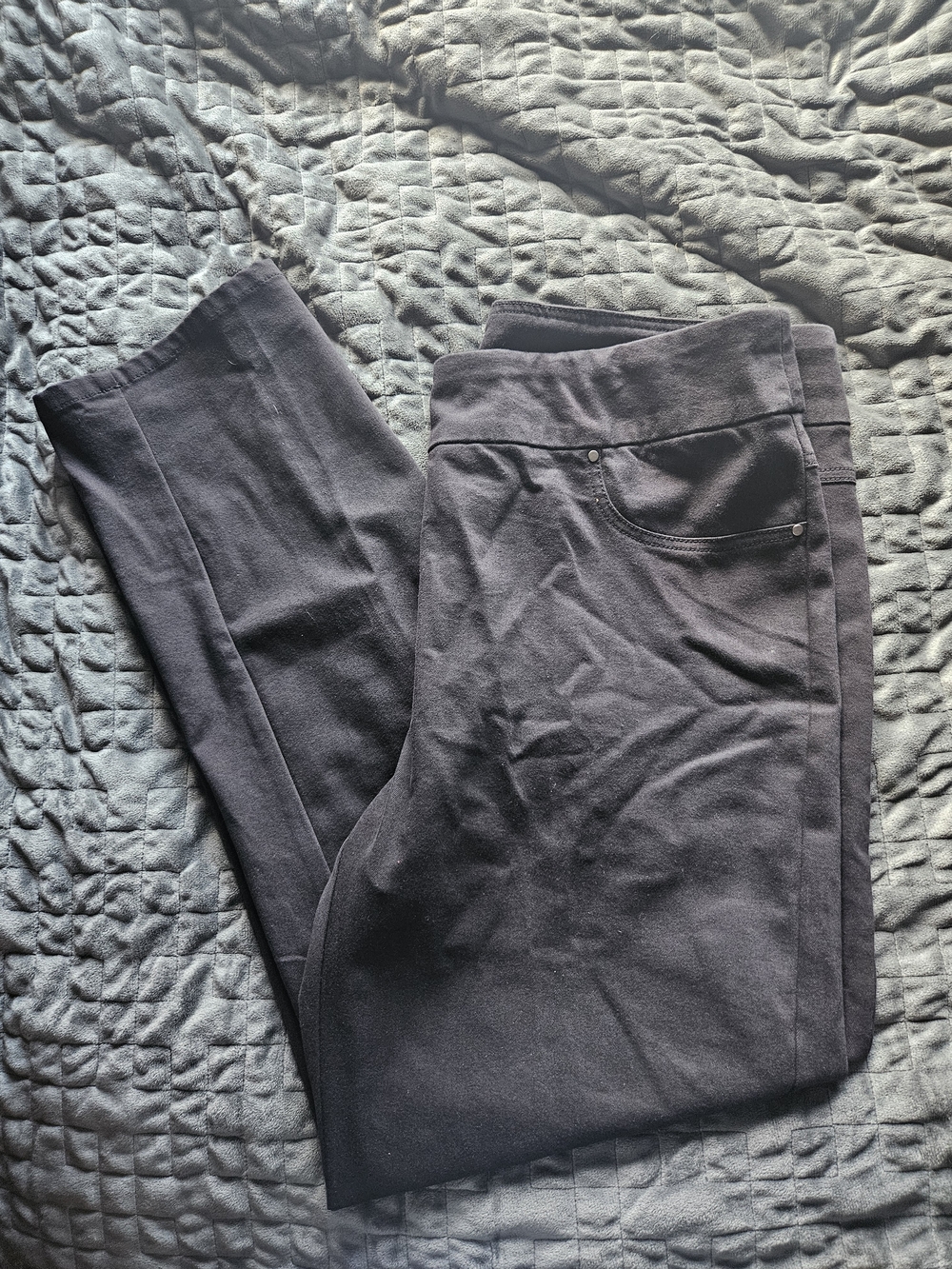 Ruby Rd. Black Ponte Skinny Pants